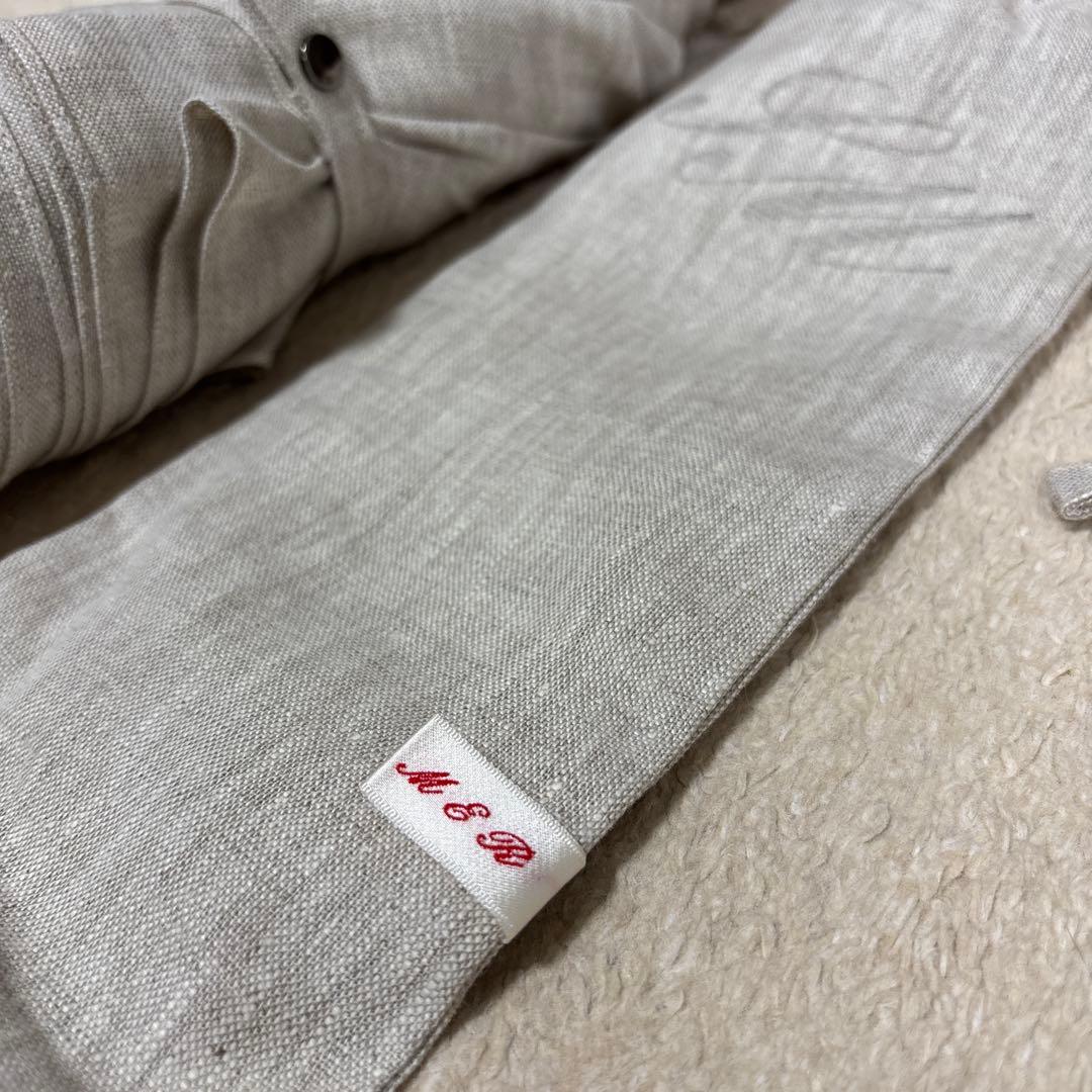 シュールメール　リネン　ベージュ日傘 バンブーハンドル