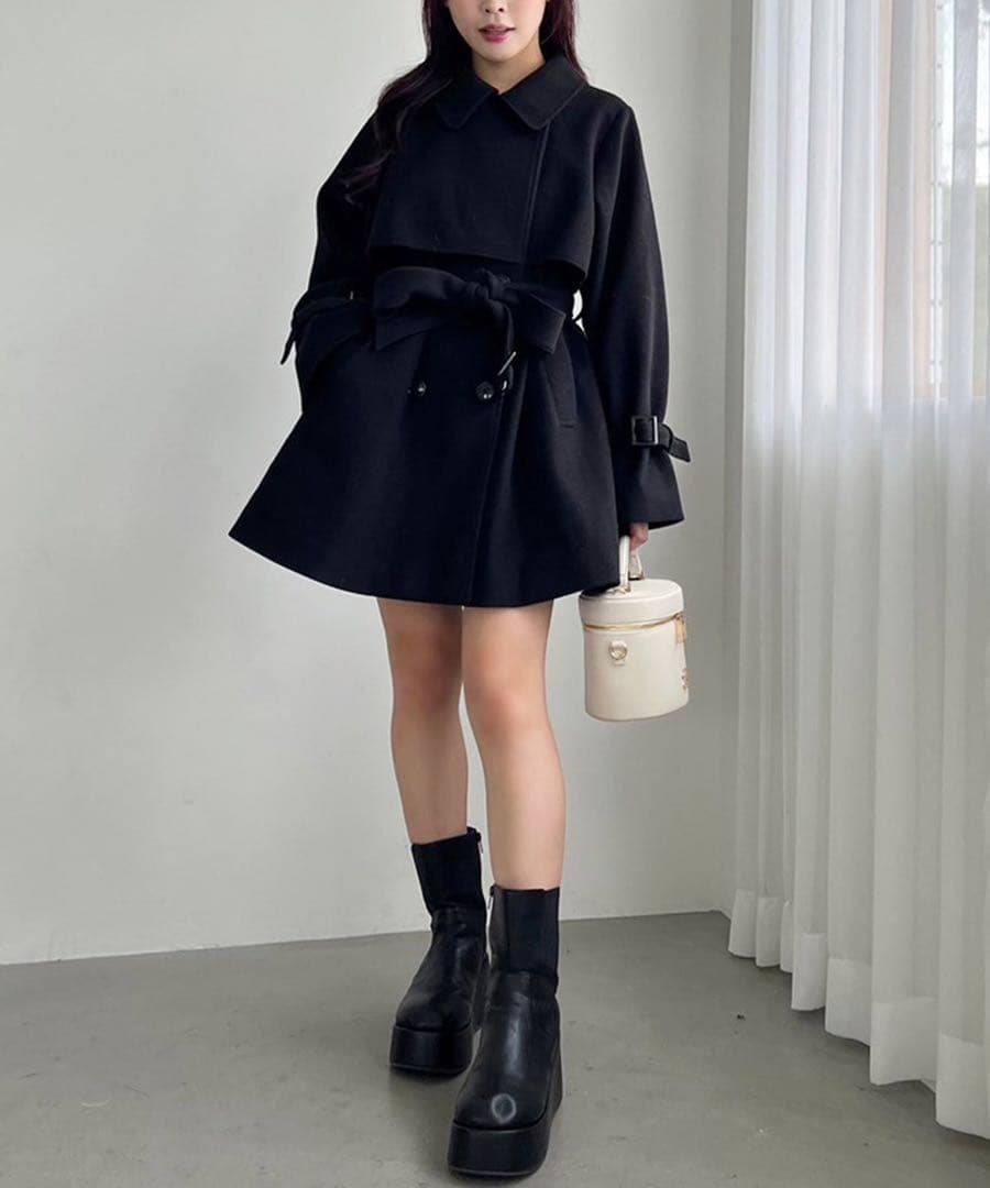 完売　未使用　ナイスクラップ　2way/スタンドカラーミドルコート