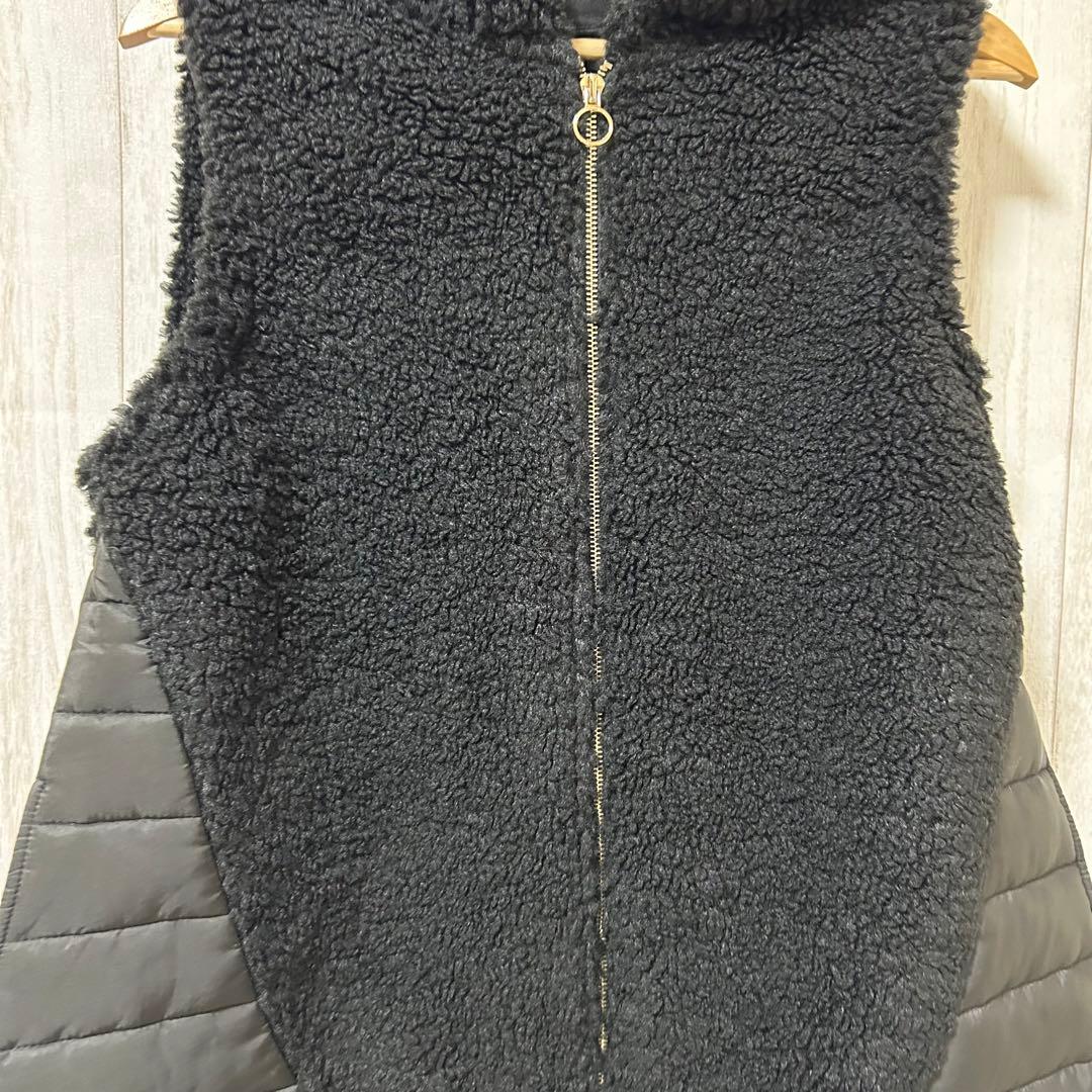 DAY AND GRADE ボアフードベスト 黒 ブラック フーディー