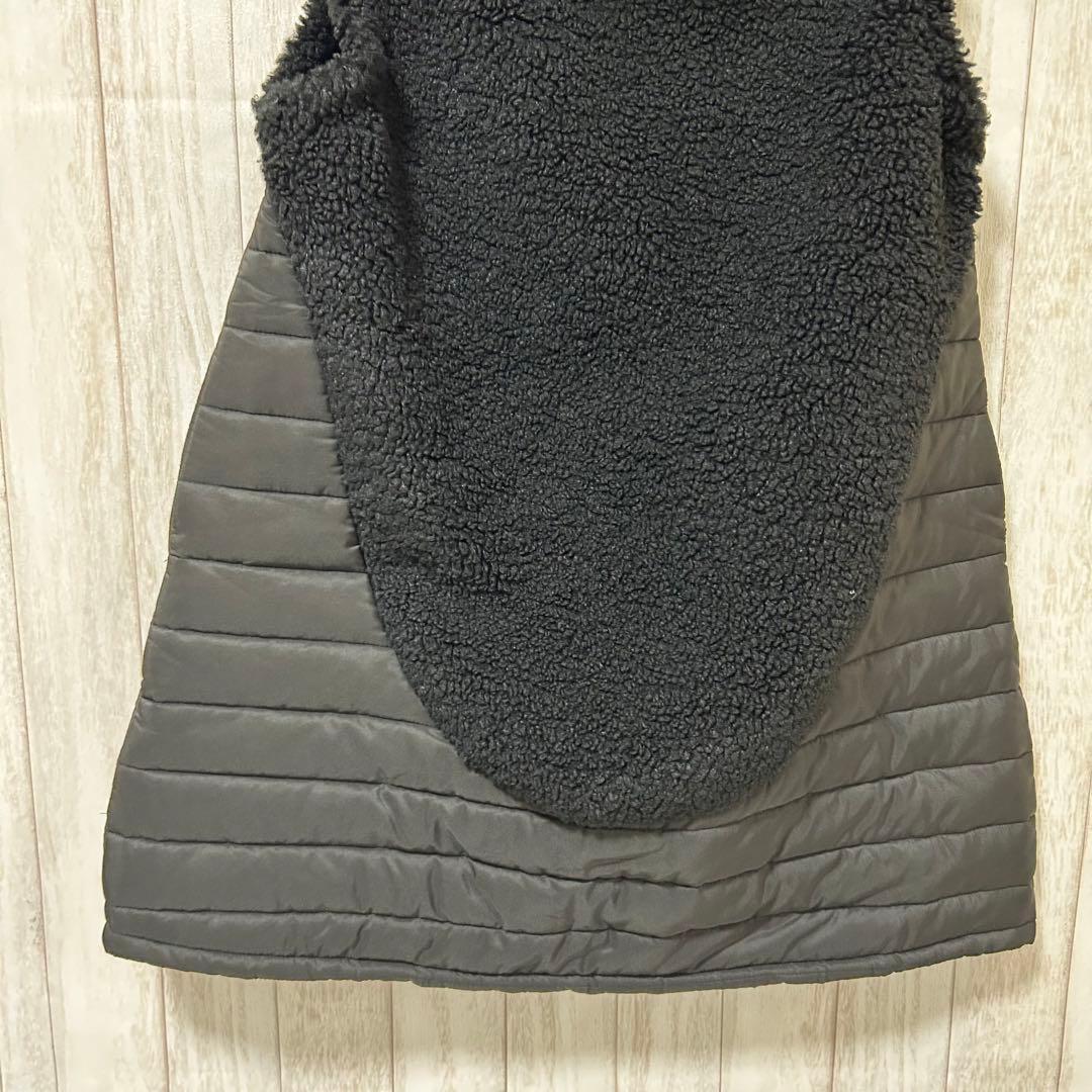 DAY AND GRADE ボアフードベスト 黒 ブラック フーディー