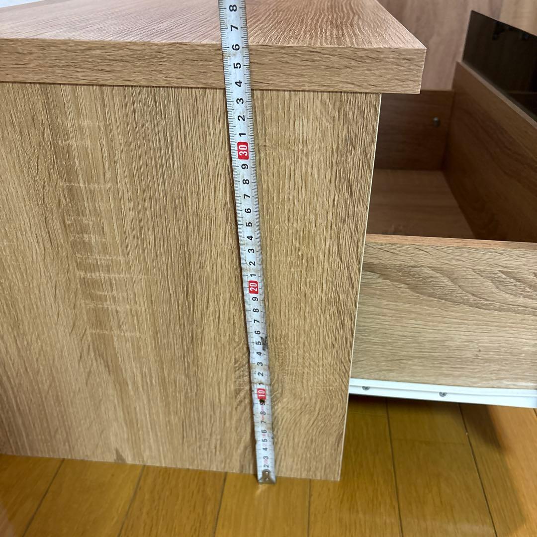 木目調 テレビボード 約100cm 引き出し付き