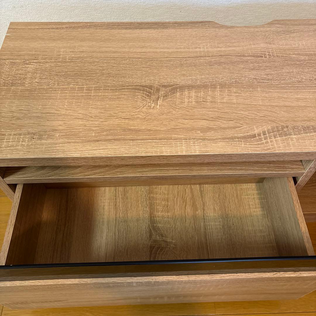 木目調 テレビボード 約100cm 引き出し付き