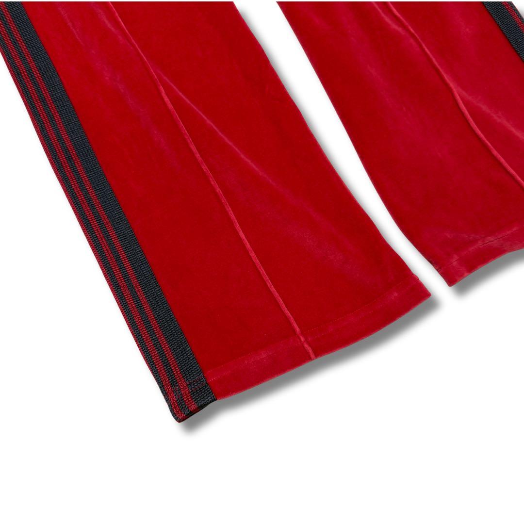 Needles ベロア トラックパンツ レッド M センターシーム