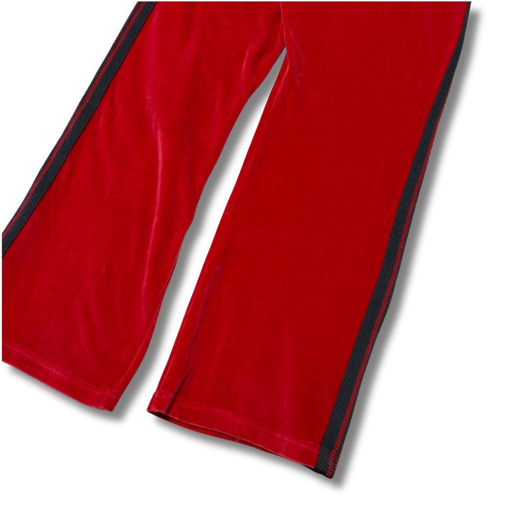 Needles ベロア トラックパンツ レッド M センターシーム