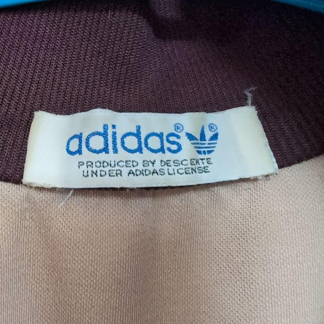 80s adidas デサント製 アディダス トラックジャケット ブラウン