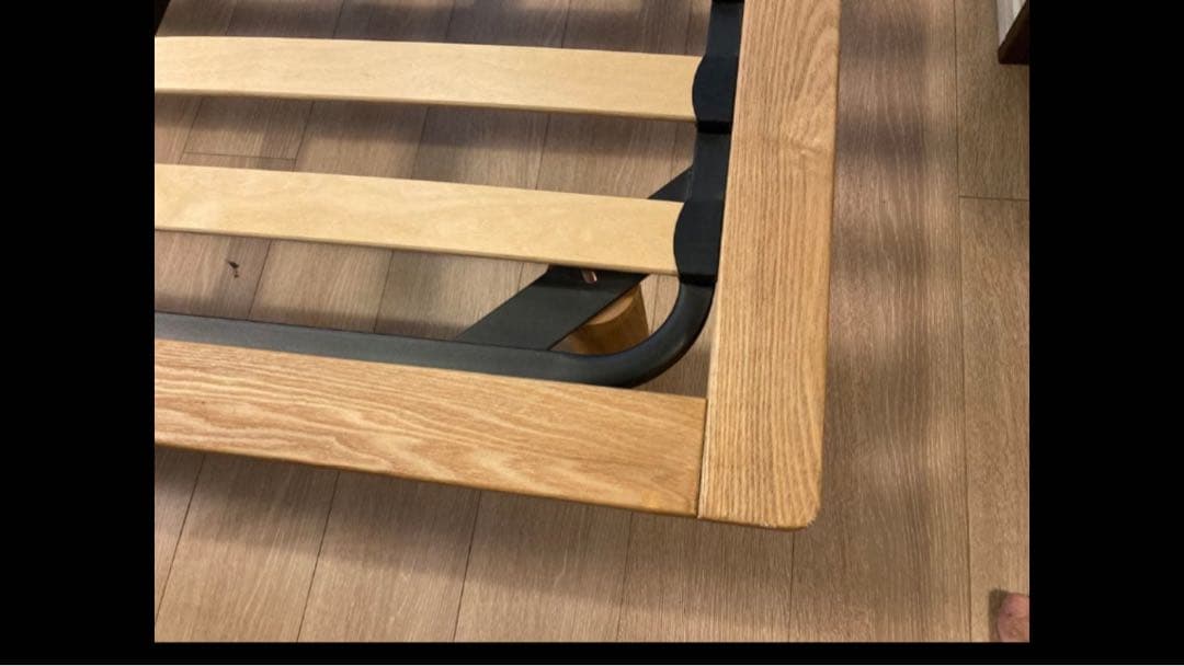 【しろくま。】無印良品　木製ベットフレームセミダブル（脚付き）