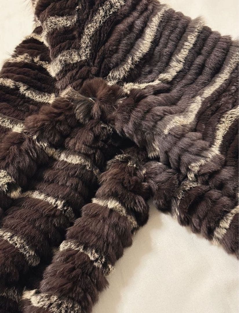 ARBORENTE定価10万程 高木ミンクリバーシブル シルク レッキスラビット