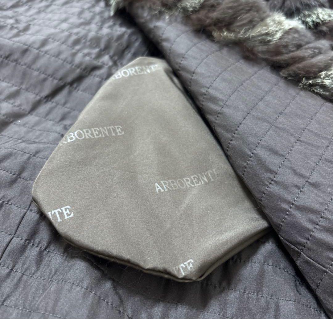 ARBORENTE定価10万程 高木ミンクリバーシブル シルク レッキスラビット