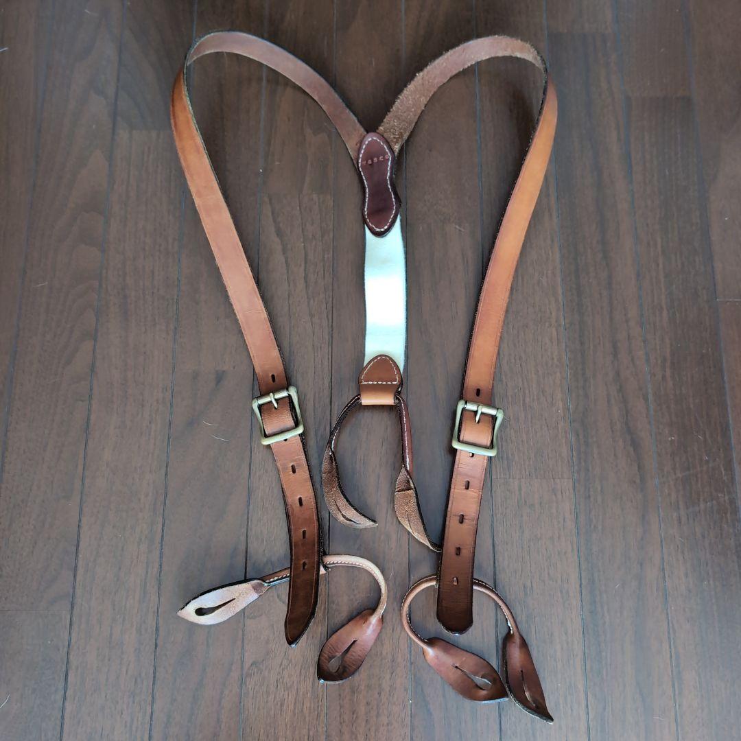 vasco レザーサスペンダー キャメル・ブラウン