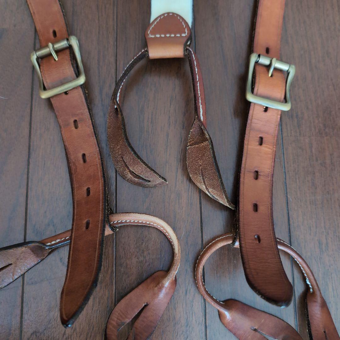 vasco レザーサスペンダー キャメル・ブラウン