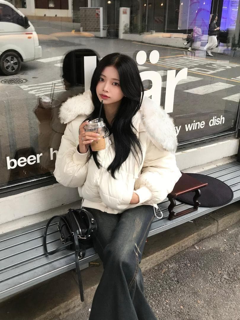 emmy ビッグカラーファータッチブルゾン