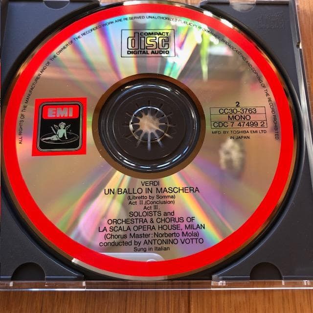 マリアカラス 仮面舞踏会 2CD 国内盤 決定盤 スカラ座 いna5045y79