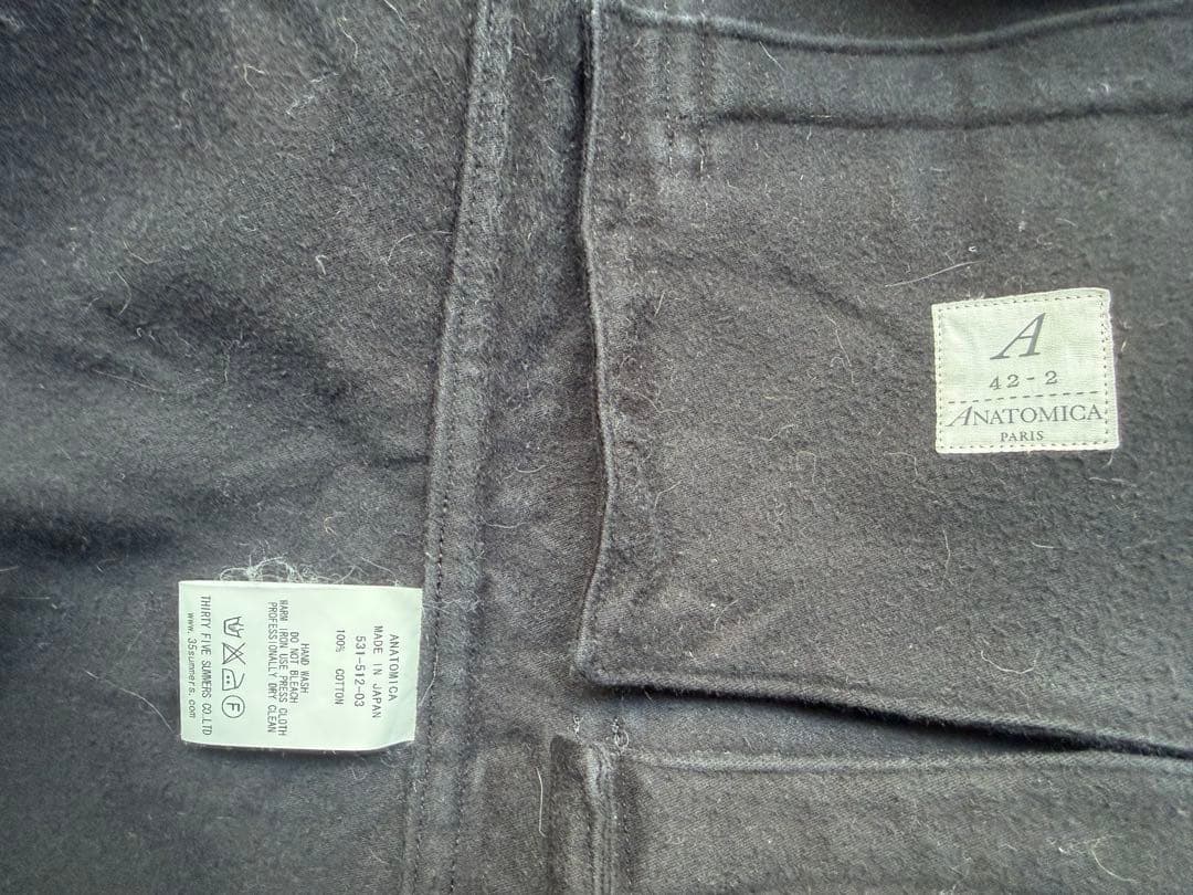 ANATOMICA ブラック 1839ジャケット サイズ2 定価11万円