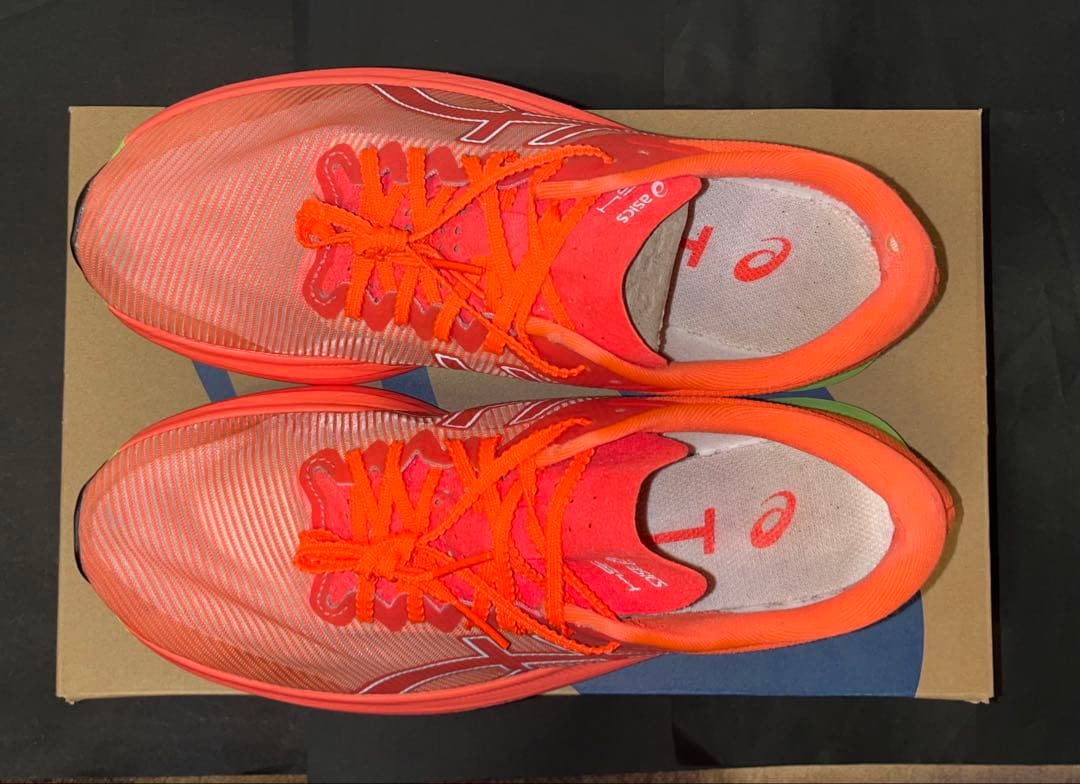 asicsS4メンズレディス ランニングシューズ 2E : スカーレット×レッド