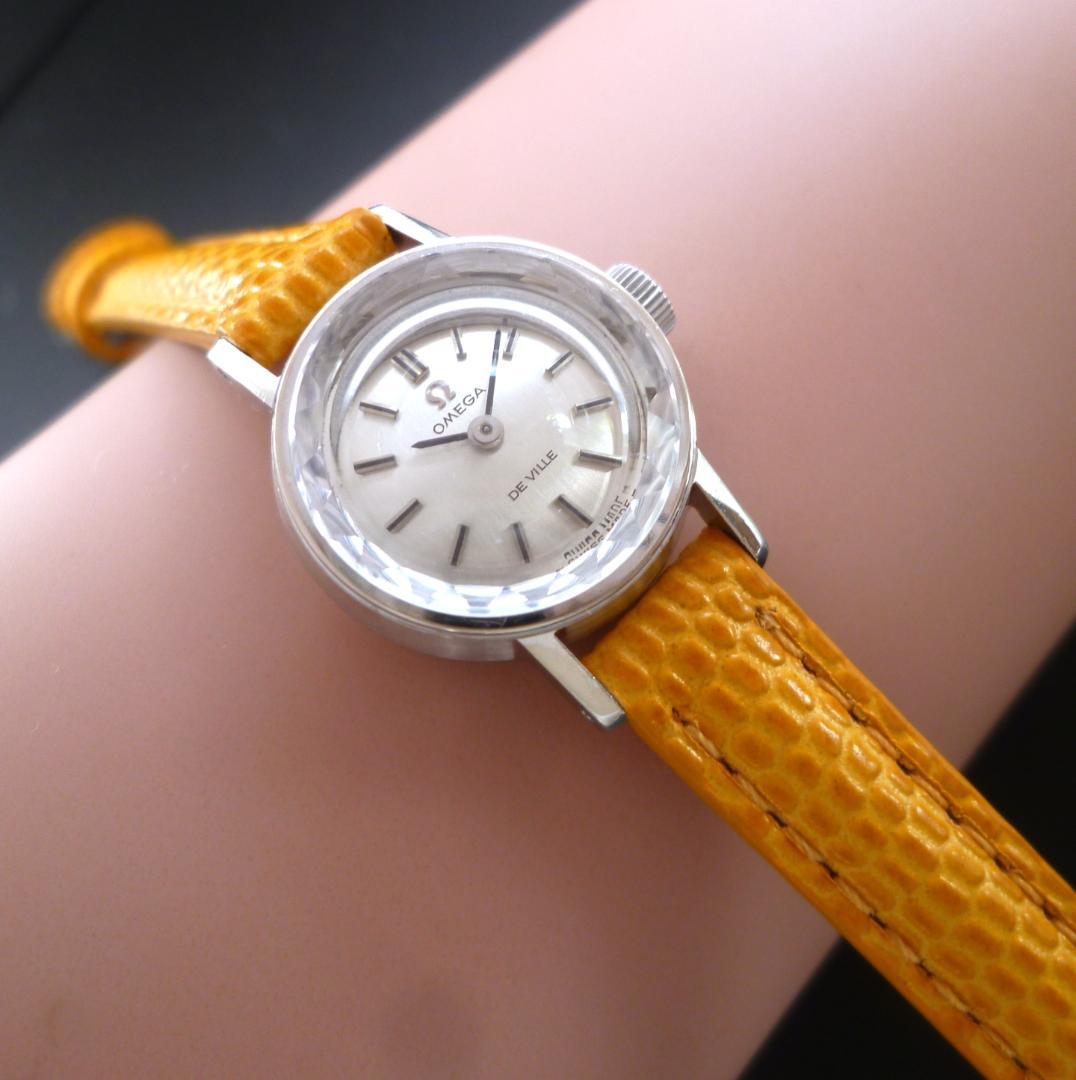 オメガ　1968年 18金無垢　デビル　カットガラス　レディース OH済