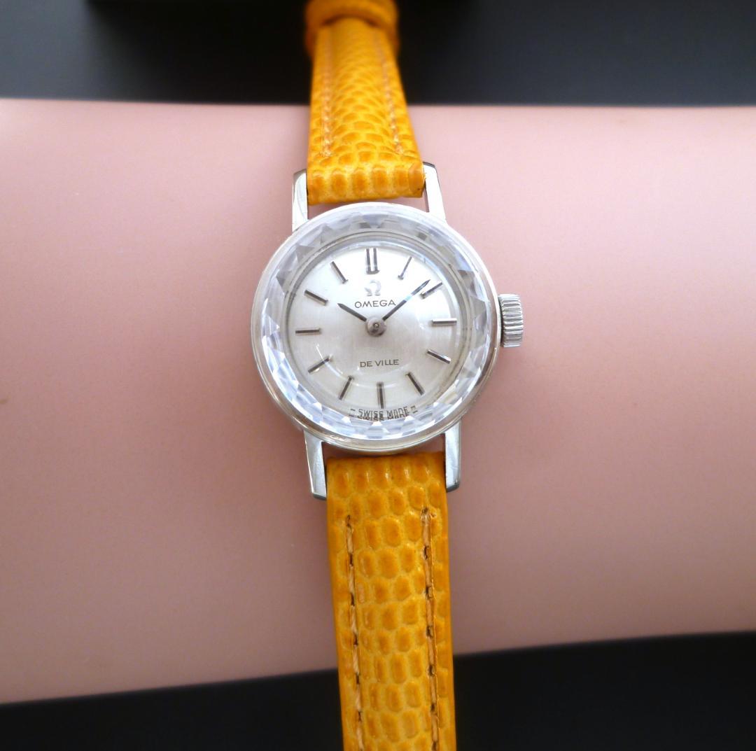 オメガ　1968年 18金無垢　デビル　カットガラス　レディース OH済