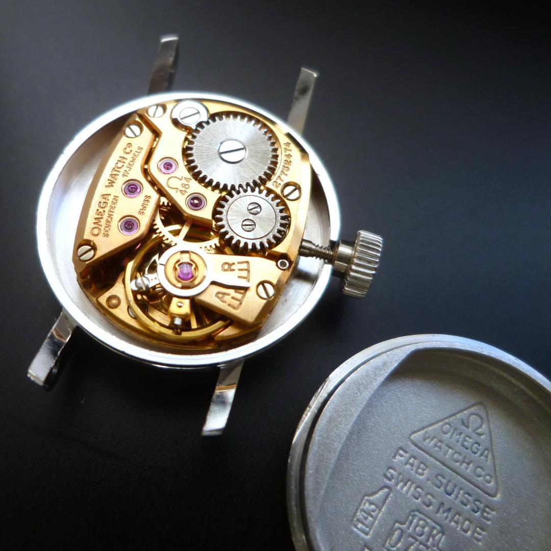 オメガ　1968年 18金無垢　デビル　カットガラス　レディース OH済