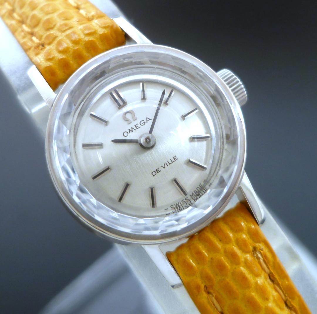 オメガ　1968年 18金無垢　デビル　カットガラス　レディース OH済