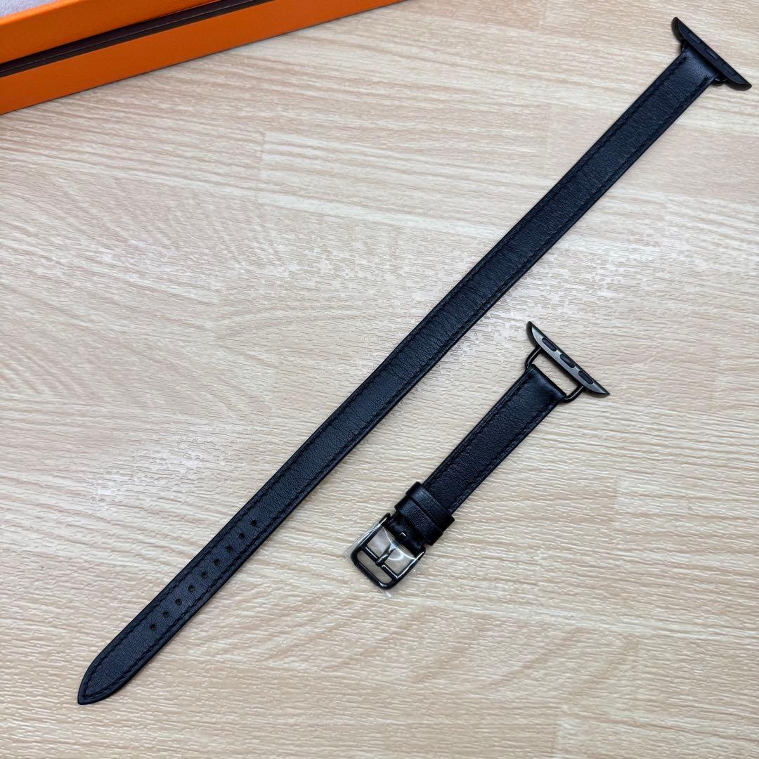 2279 Apple Watch エルメス　ブラックドゥブルトゥール　二重