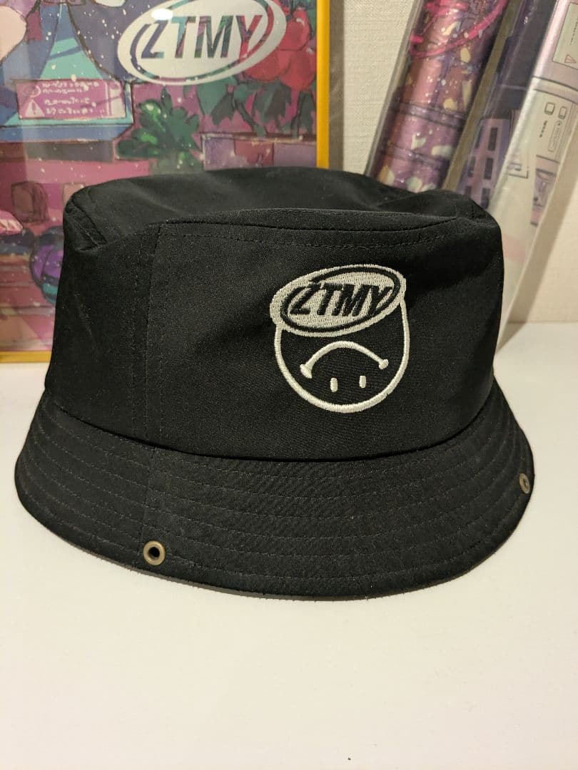 ZTMY バケットハット 黒 ストラップなし