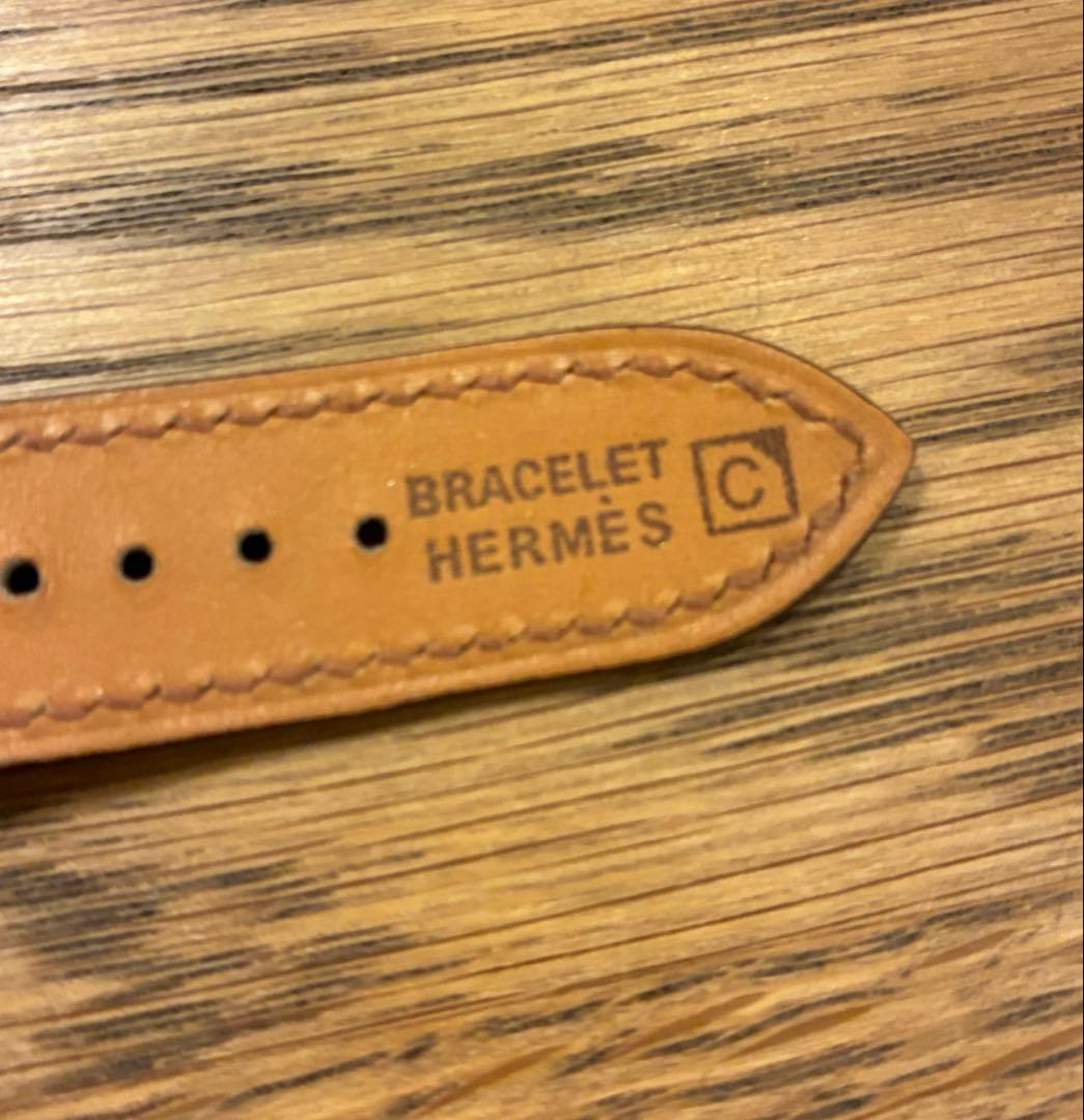 HERMES エルメス　腕時計　純正　ベルト　17mm用　ブラウン　レザー □C
