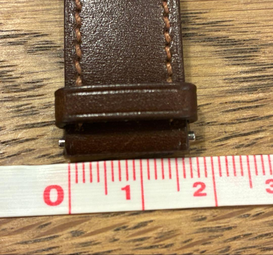 HERMES エルメス　腕時計　純正　ベルト　17mm用　ブラウン　レザー □C
