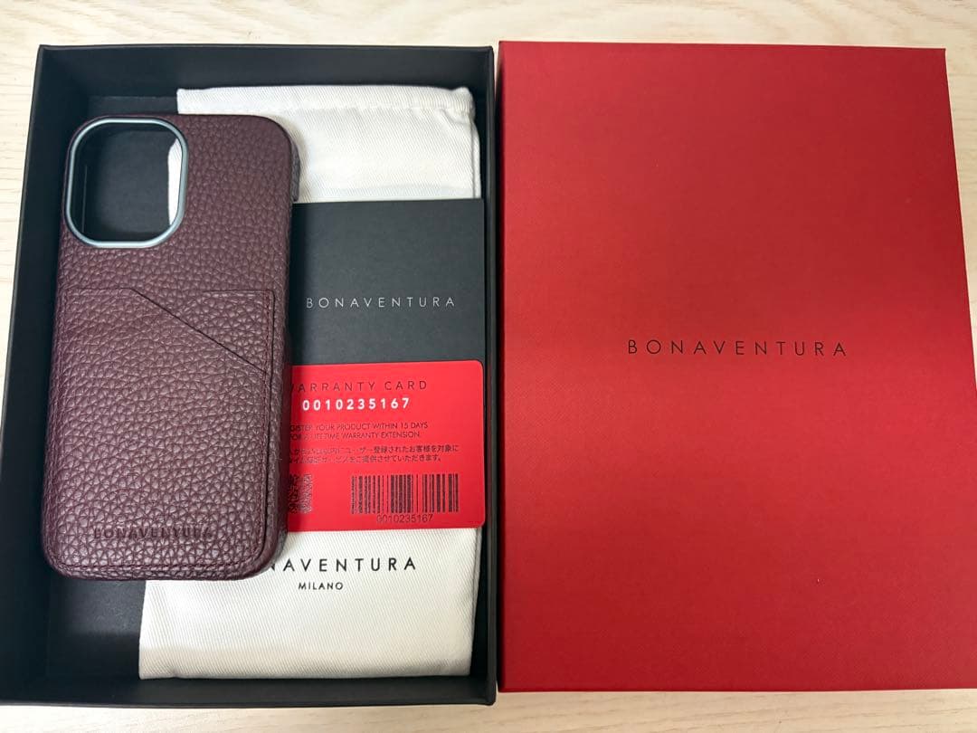 BONAVENTURA ボナベンチュラ iPhone16ケース 限定色 ボルドー