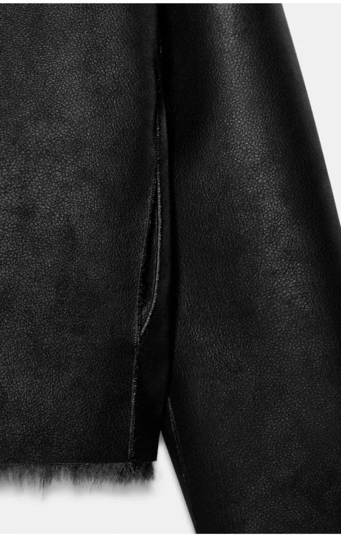 ZARA人気完売リバーシブルショートフェイクファーコート新品タグ付きM