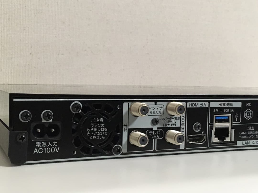 SONY　BDZ-ZW2800　2TB　ブルーレイレコーダー　リモコン