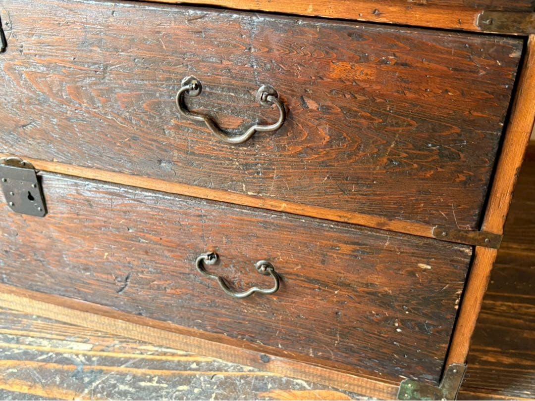 ダイヤガラス ミニ箪笥 インテリア 昭和レトロ 当時物 古道具