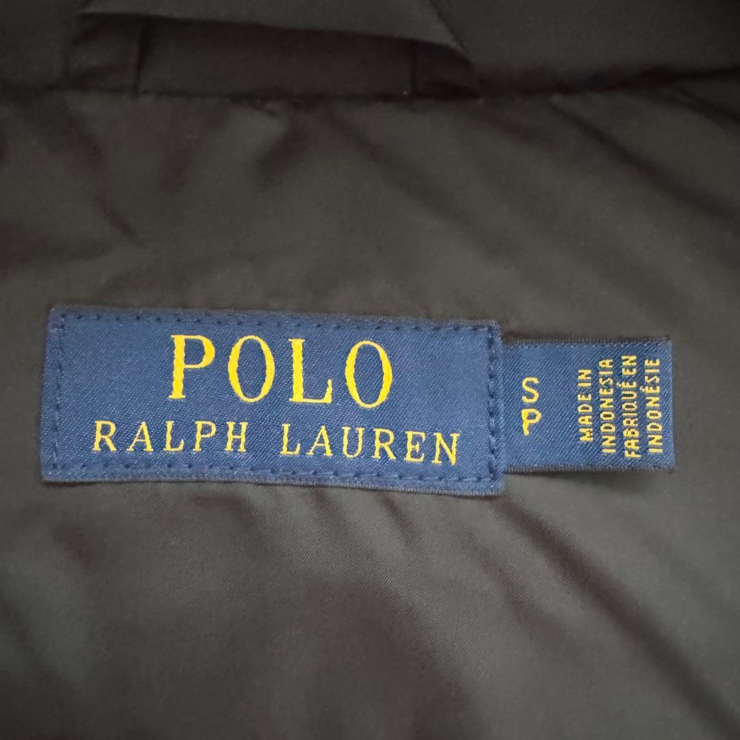 【ポロラルフローレン】ダウンベスト　2way　フード ポニー刺繍 紺　S