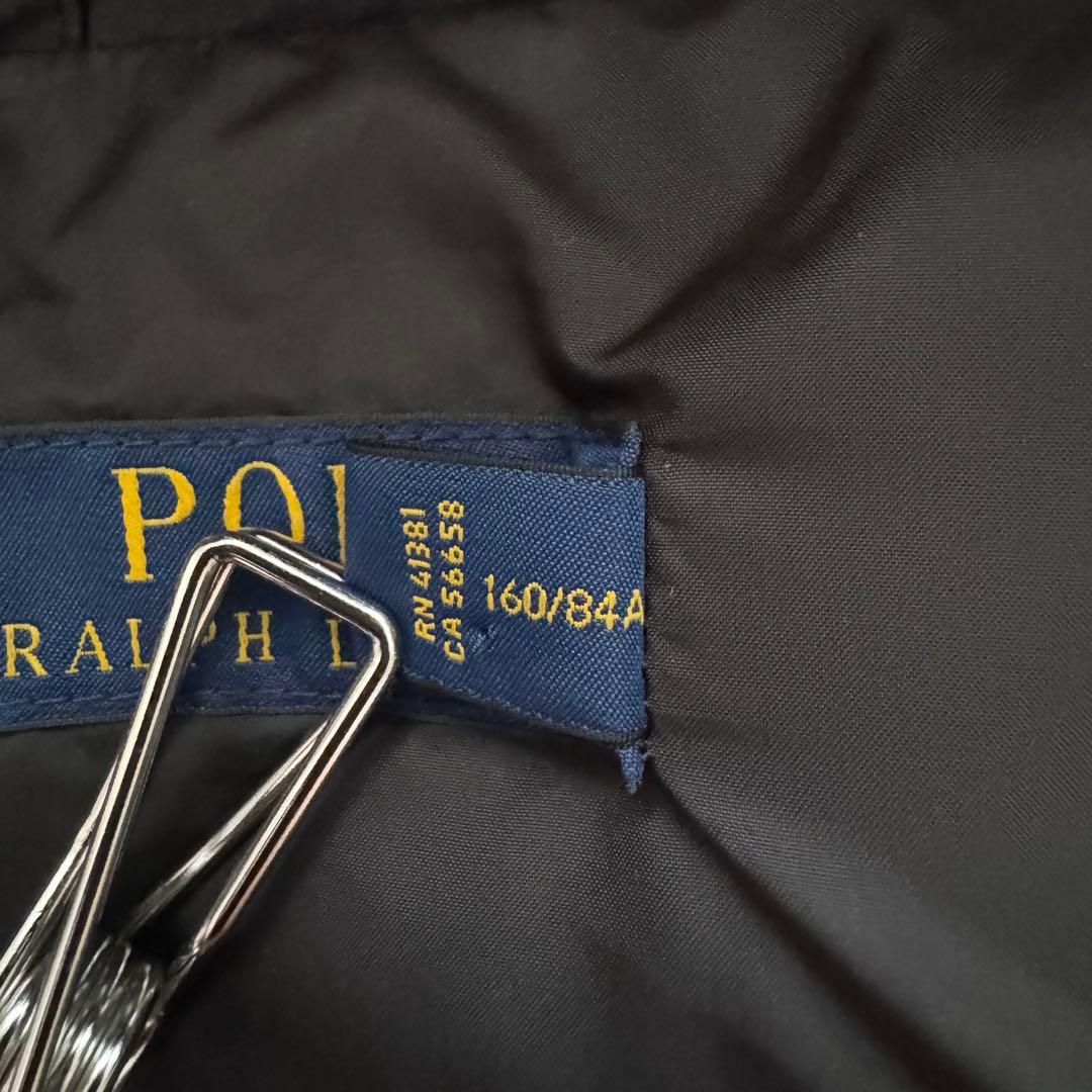 【ポロラルフローレン】ダウンベスト　2way　フード ポニー刺繍 紺　S