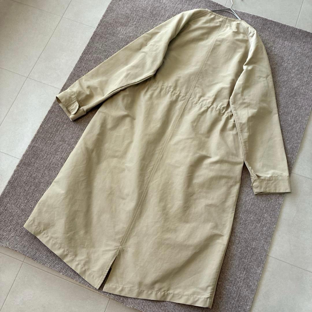 未使用級 OUR♡頼れるノーカラーコート 撥水 洗濯可 軽量 ベージュ