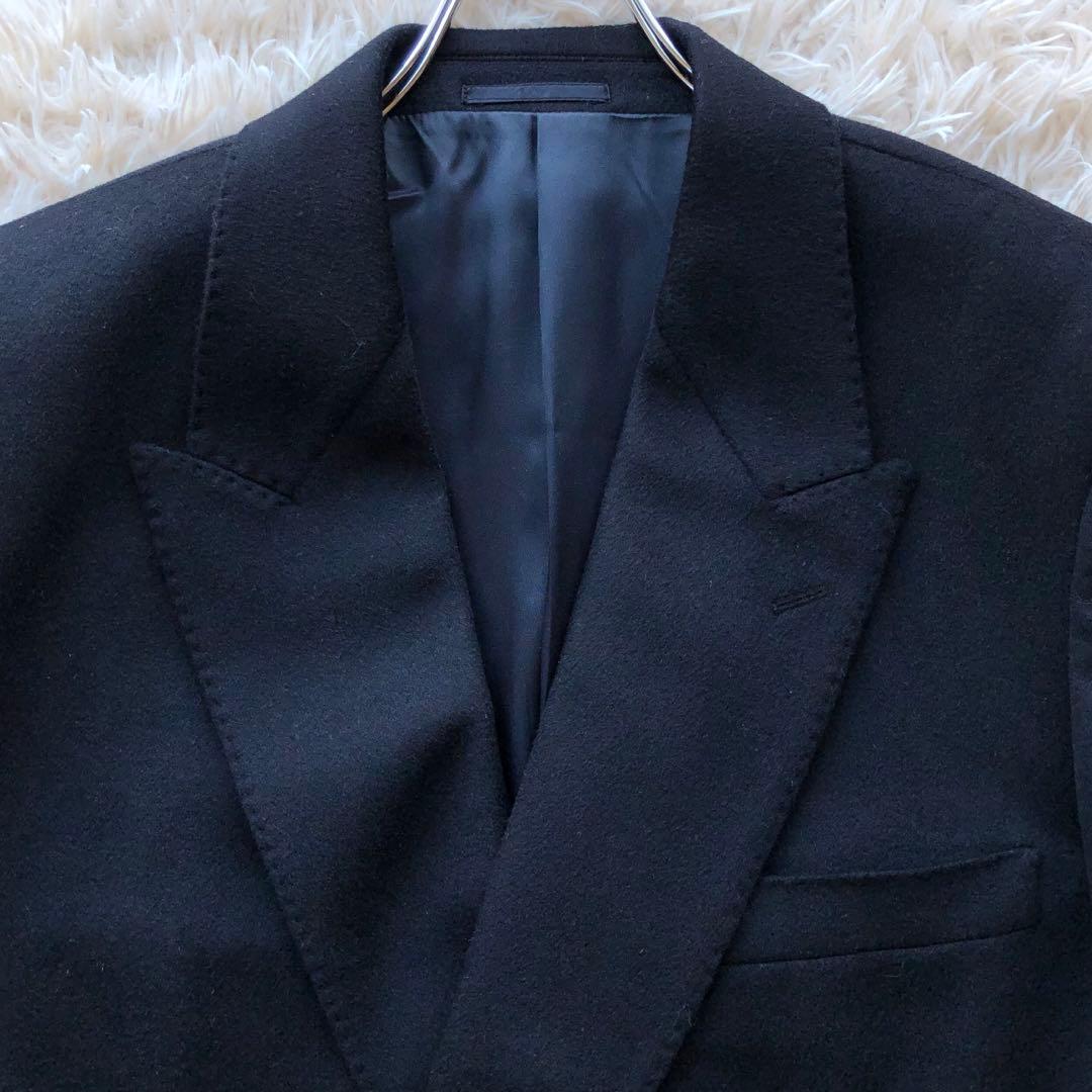 【未使用級 カシミヤ100%】ダブルチェスターコート　ネイビー　Lサイズ マキシ