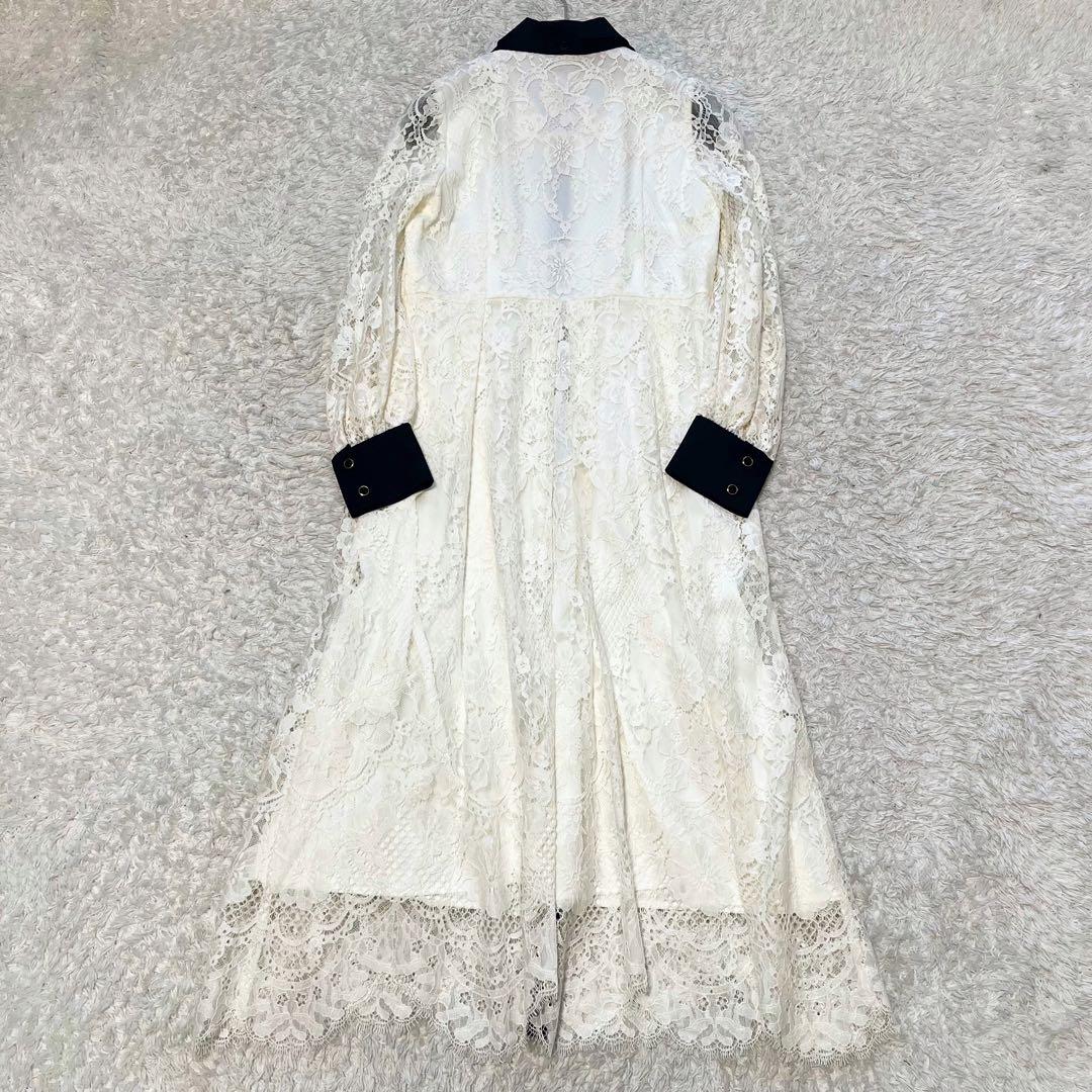 グレースコンチネンタル　コードレースシャツドレス　ボウタイ　2024