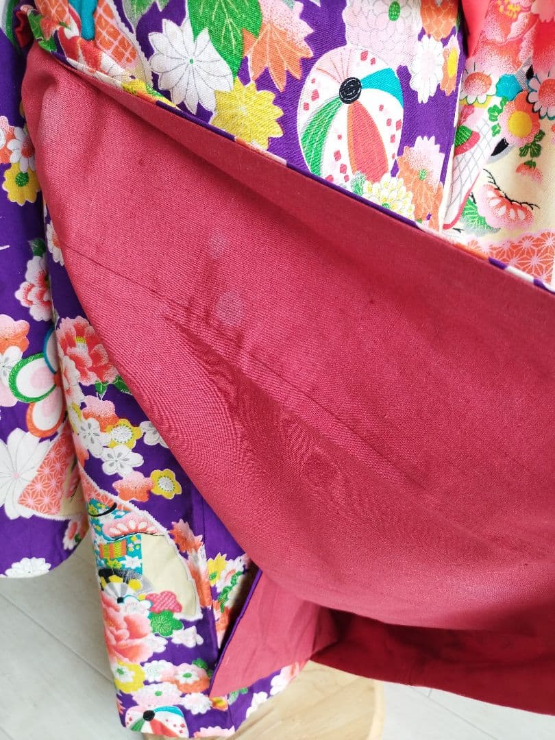 専用です☆アンティーク紫に百花繚乱の着物と作り帯