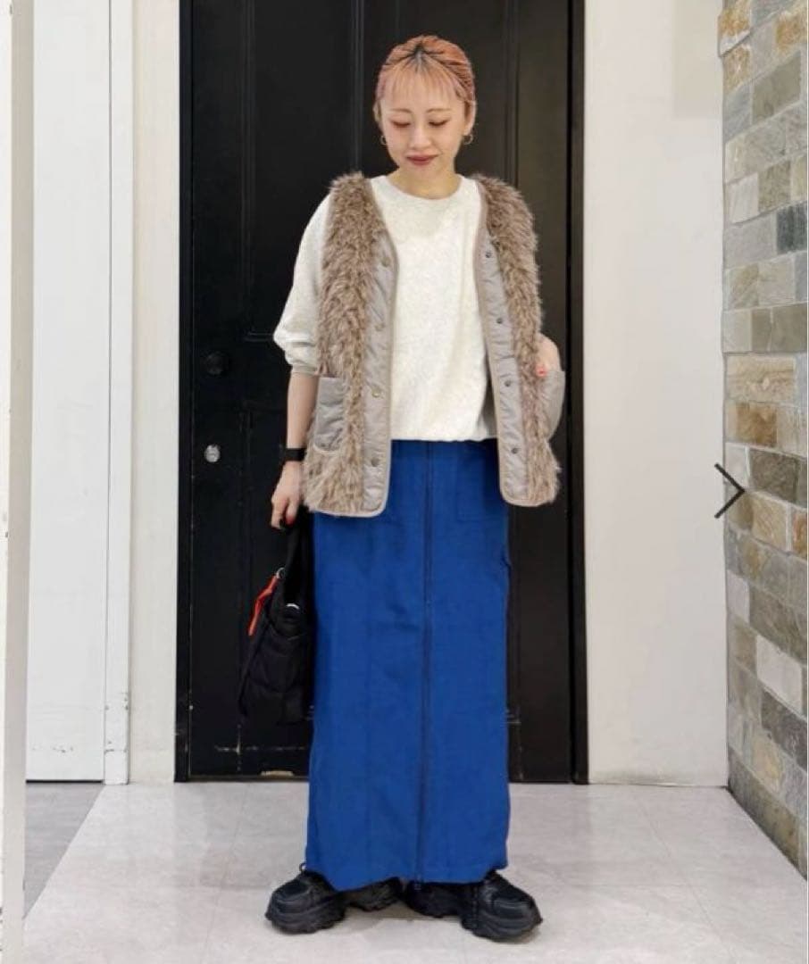 【美品】niko and... アソートファーベスト モカ 完売品✳︎着用1回✳︎