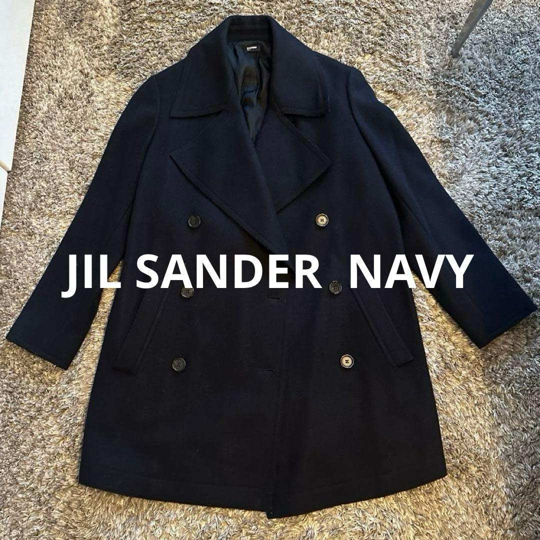 JIL SANDER NAVY ジルサンダー ダブルブレストコート　ネイビー