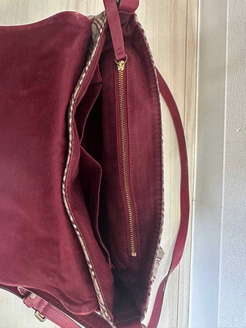 BURBERRY BLUE LABEL ショルダーバッグ 赤チェック