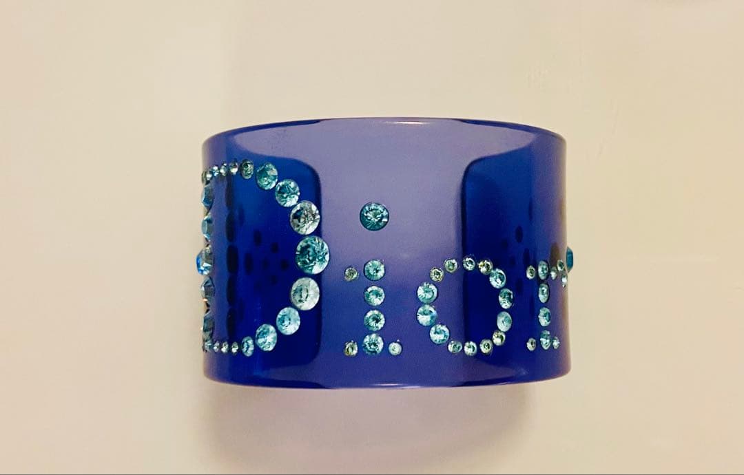 Christian Dior ディオール　クリアバングル　ラインストーン