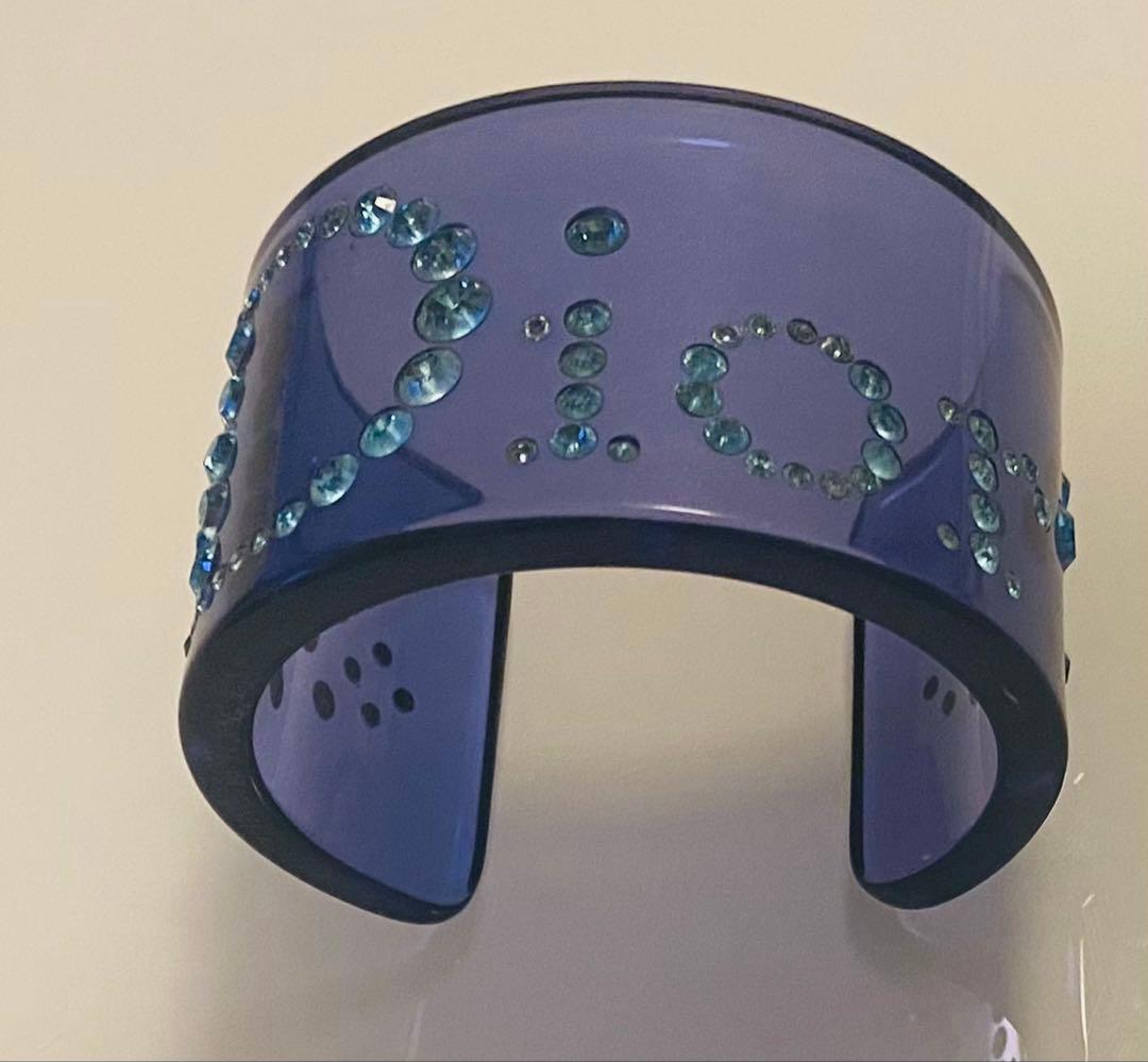 Christian Dior ディオール　クリアバングル　ラインストーン