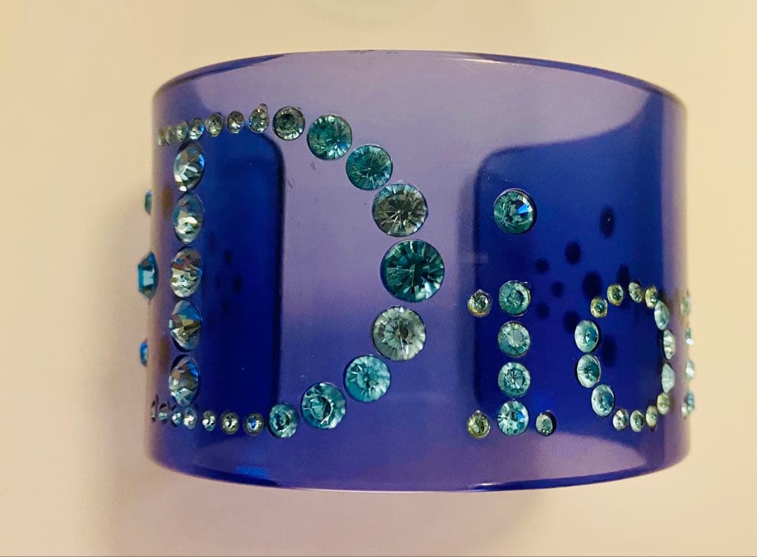 Christian Dior ディオール　クリアバングル　ラインストーン