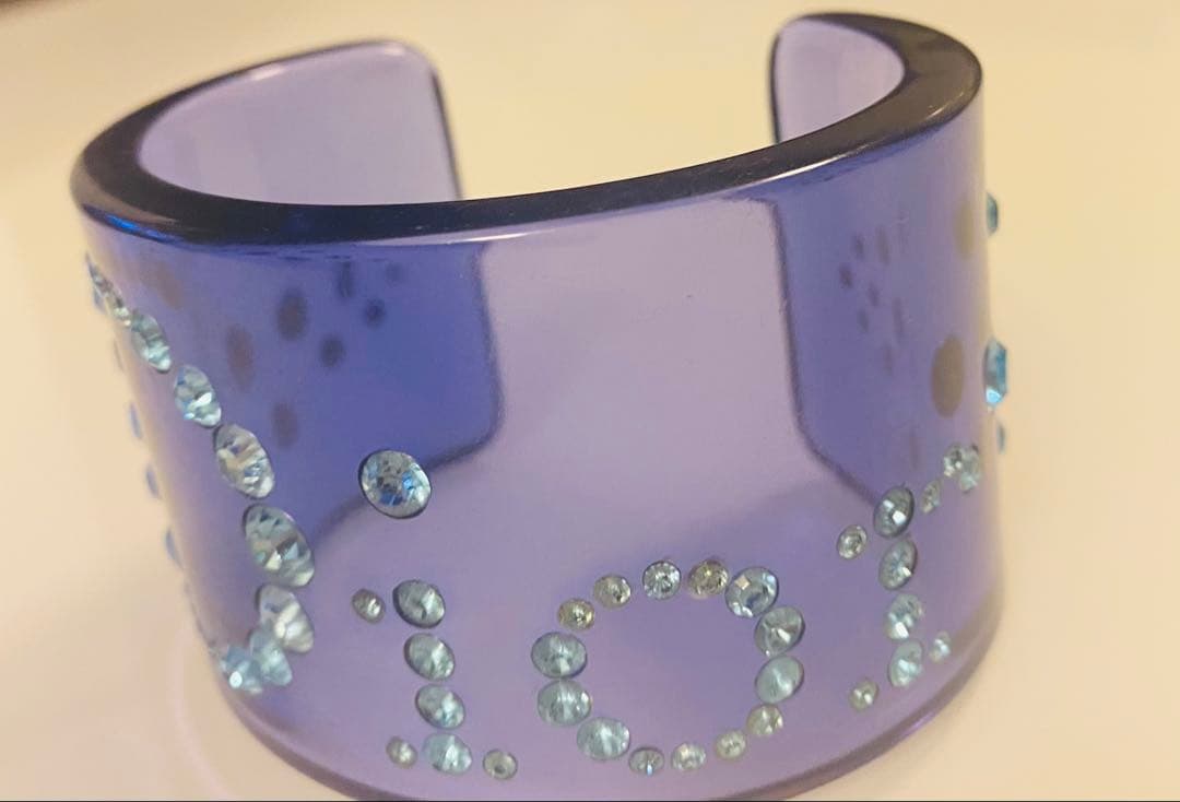 Christian Dior ディオール　クリアバングル　ラインストーン