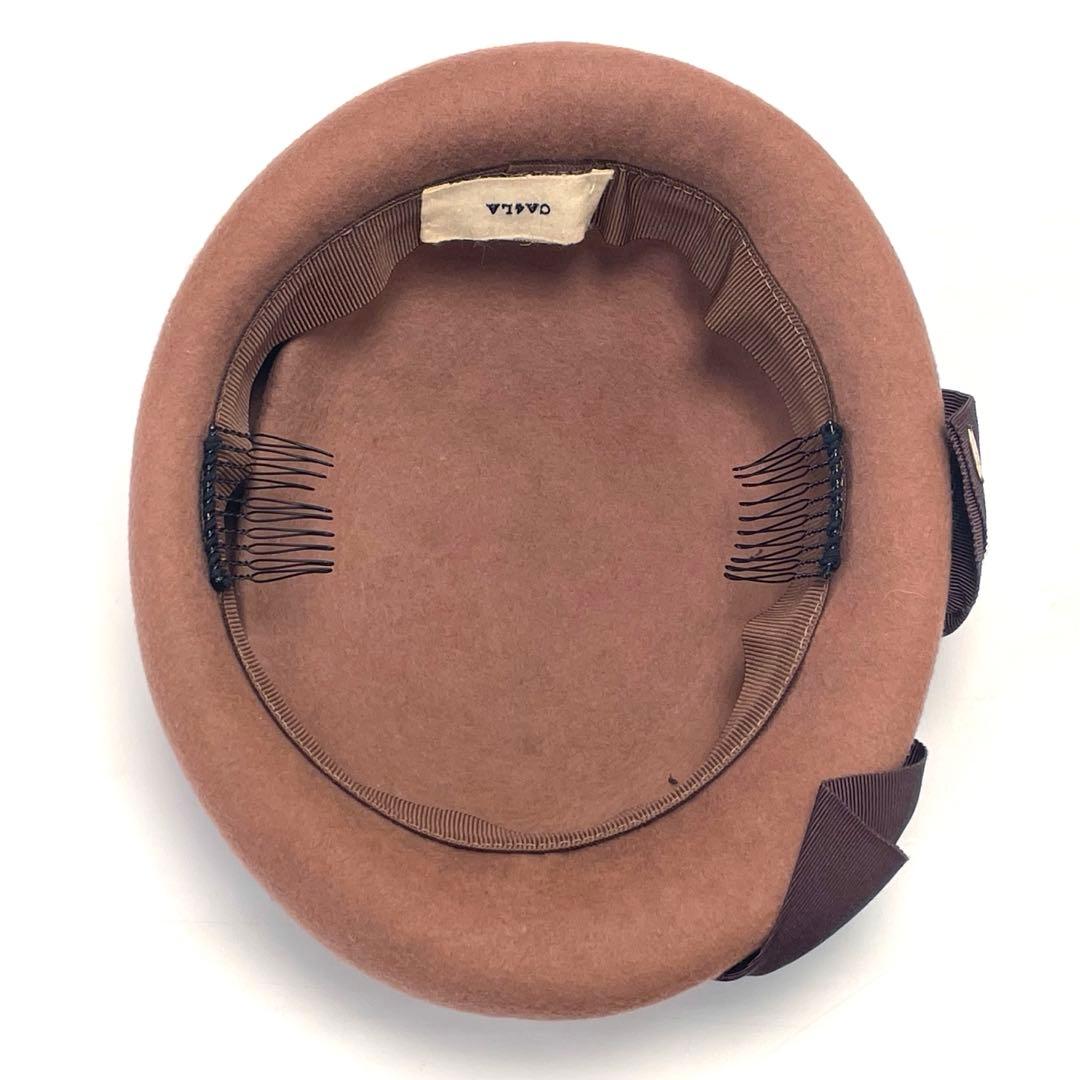 CA4LA カシラ ブラウン クロッシェ ボウルハット ウール レディース