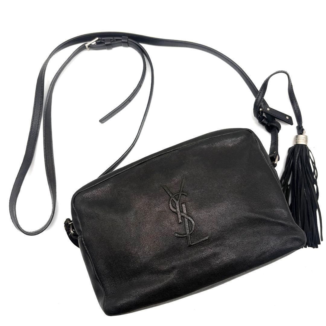 【しゅうまい様】サンローラン パリ ショルダーバッグ ポシェット YSL 黒
