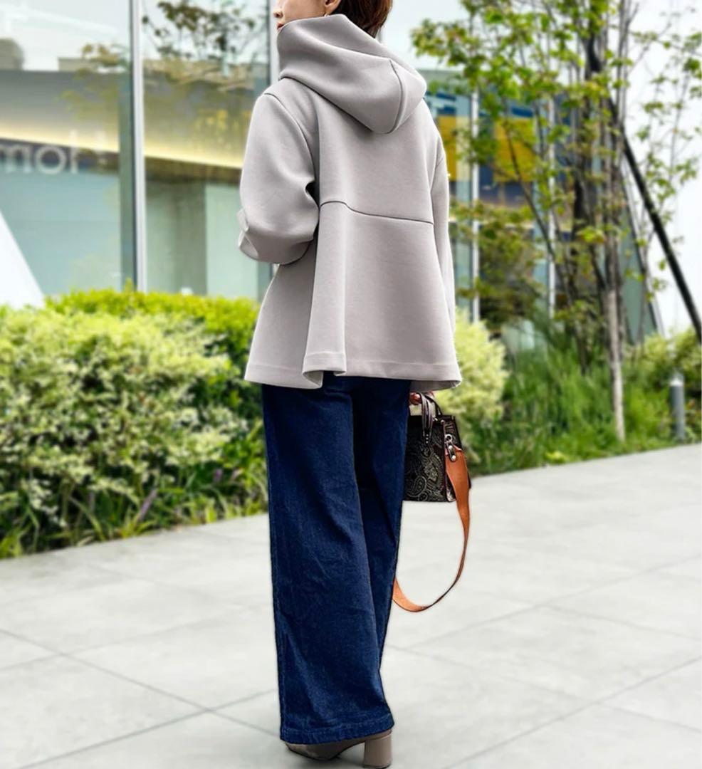 マリコローレ　大人の女性のために作ったきれいめパーカー（モカグ レー）