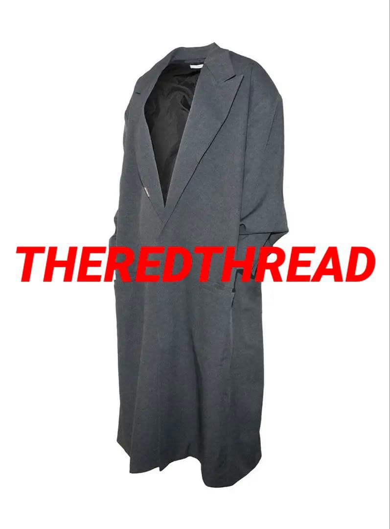 THEREDTHREAD S maxi tailored coat グレー