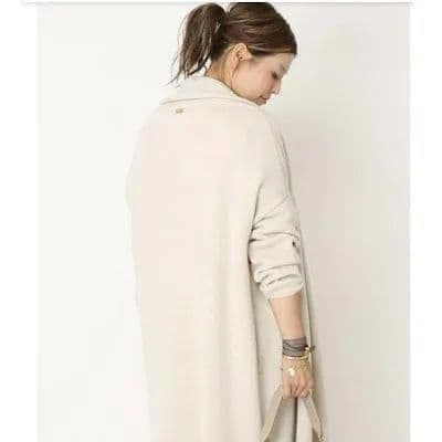 リラックスコーデ♪ドゥーズィエムクラス　スムースニットガウンコート　ロングカーデ