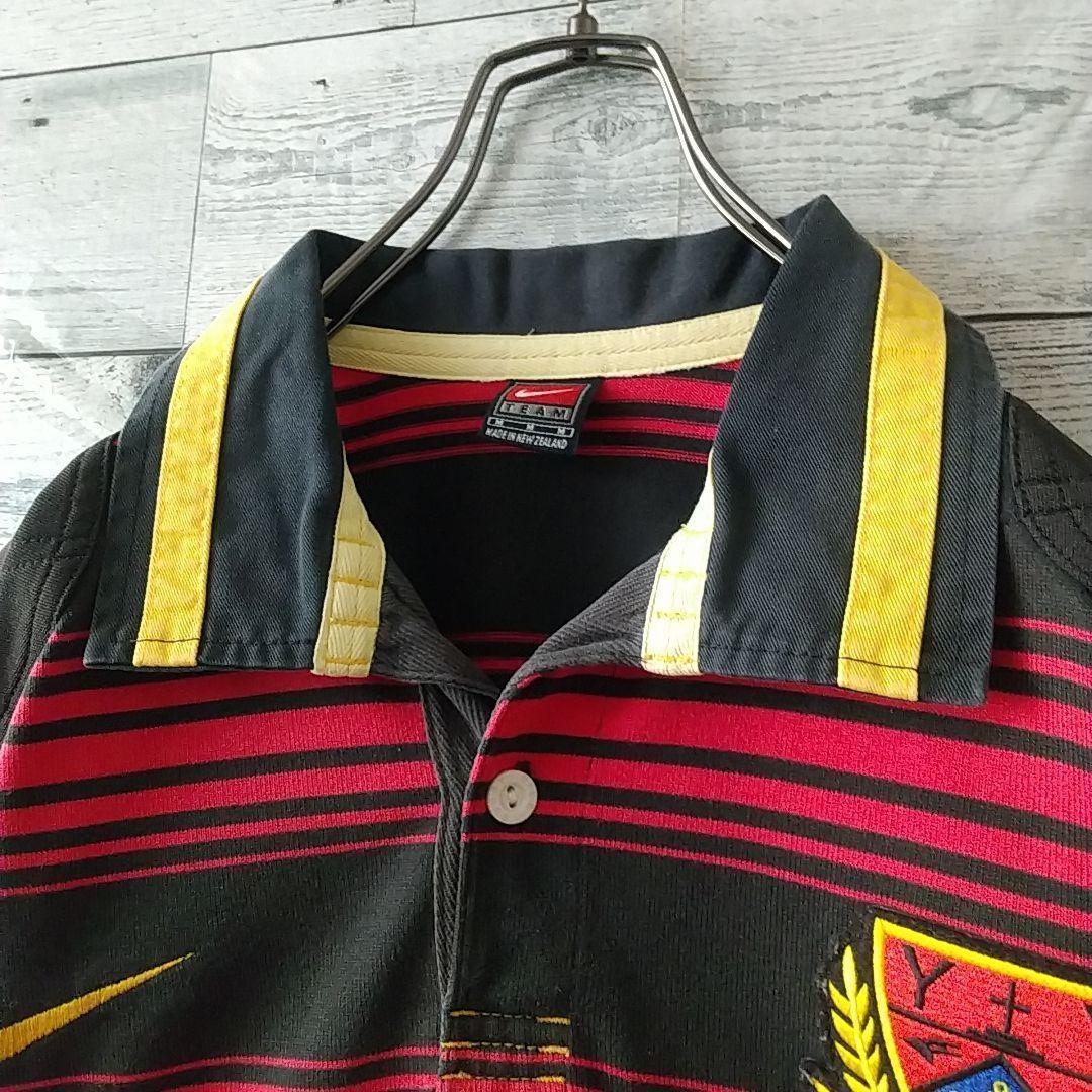希少☆ナイキ 刺繍 ニュージーランド製 CRFU ラガーシャツ 半袖 L相当