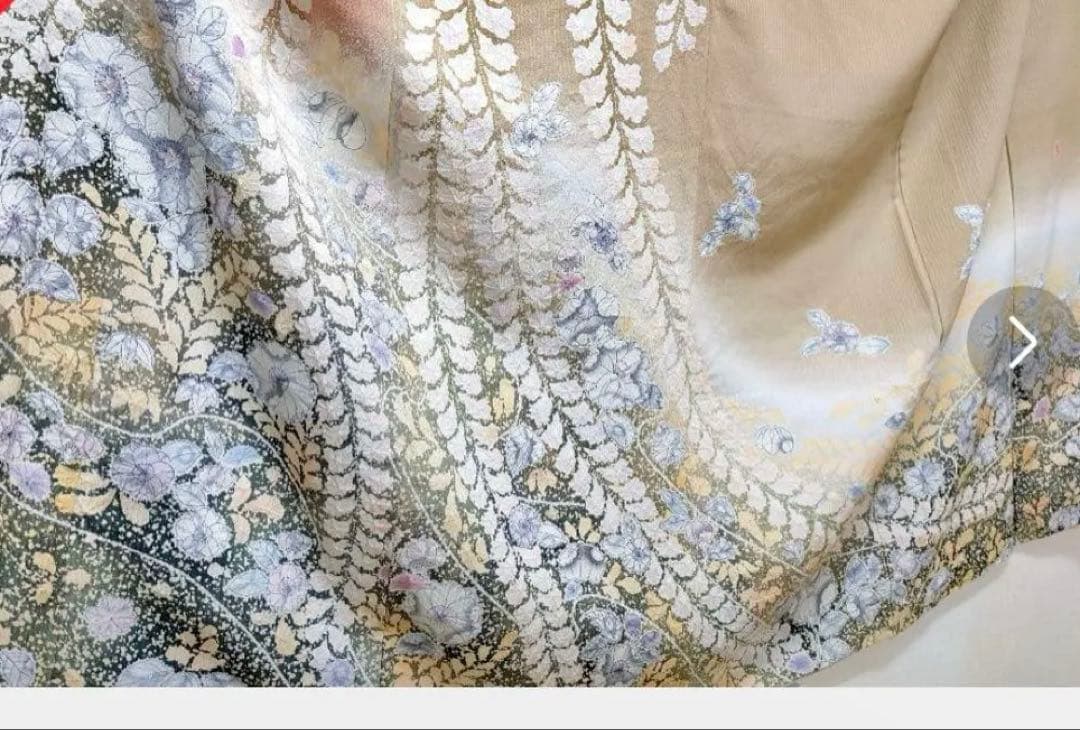 RIKAN様　辻が花　訪問着　トールサイズ　落款　茶系